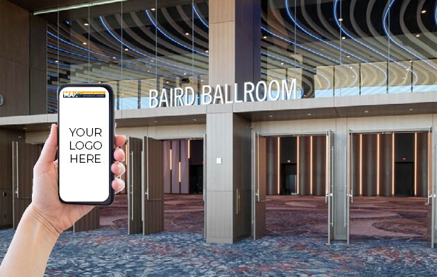 Entrance to Baird Ballroom with modern design and spacious interior.